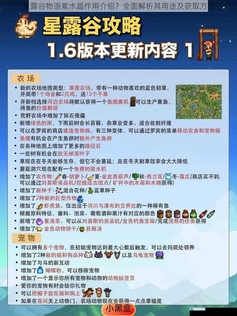 星露谷物语紫水晶作用介绍?全面解析其用途及获取方法