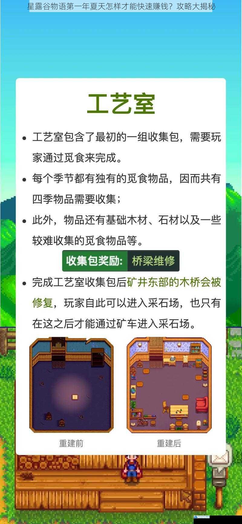 星露谷物语第一年夏天怎样才能快速赚钱?攻略大揭秘
