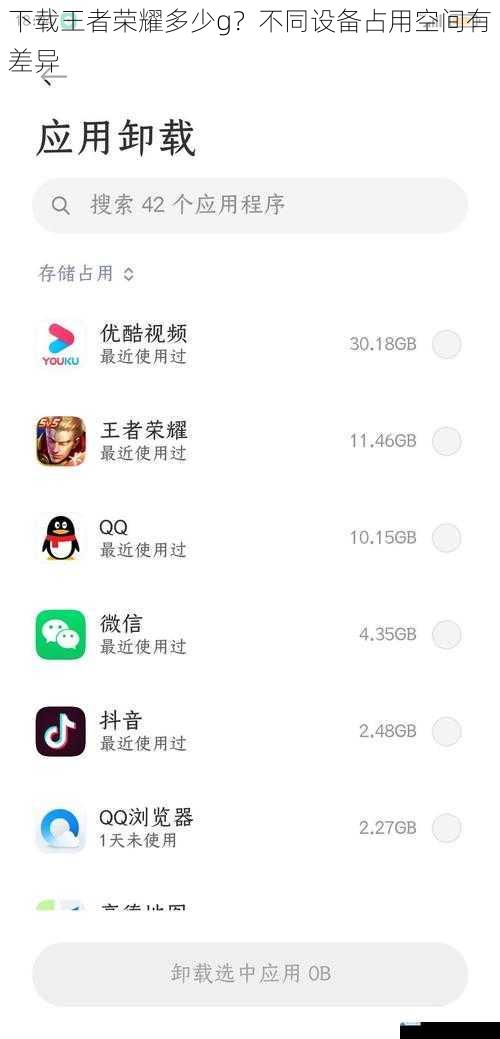 下载王者荣耀多少 g?不同设备占用空间有差异