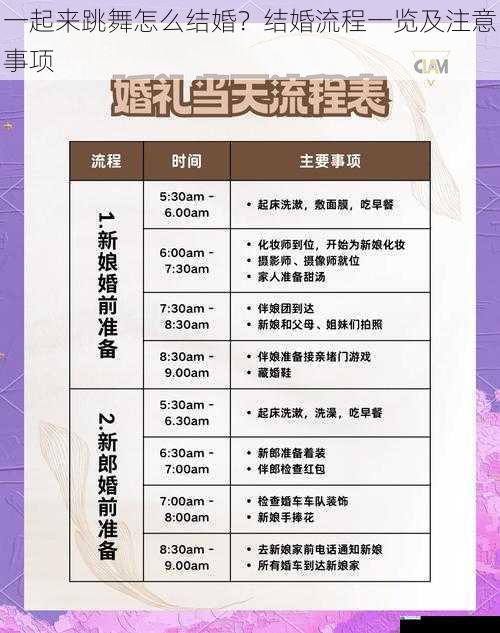一起来跳舞怎么结婚?结婚流程一览及注意事项