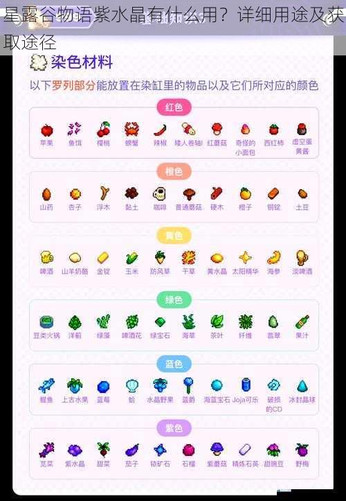 星露谷物语紫水晶有什么用?详细用途及获取途径