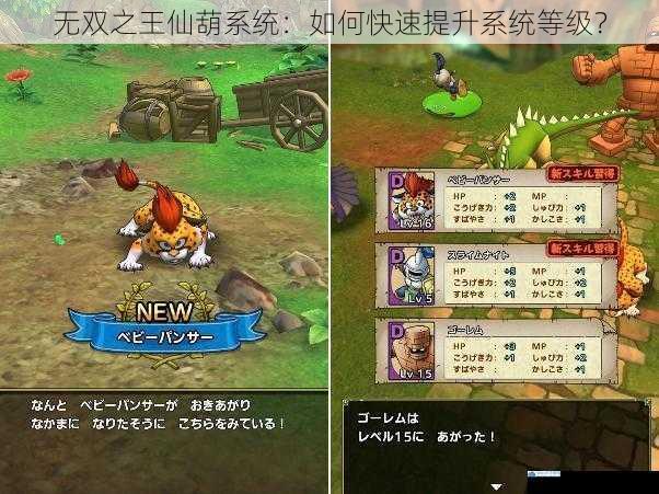 无双之王仙葫系统:如何快速提升系统等级?