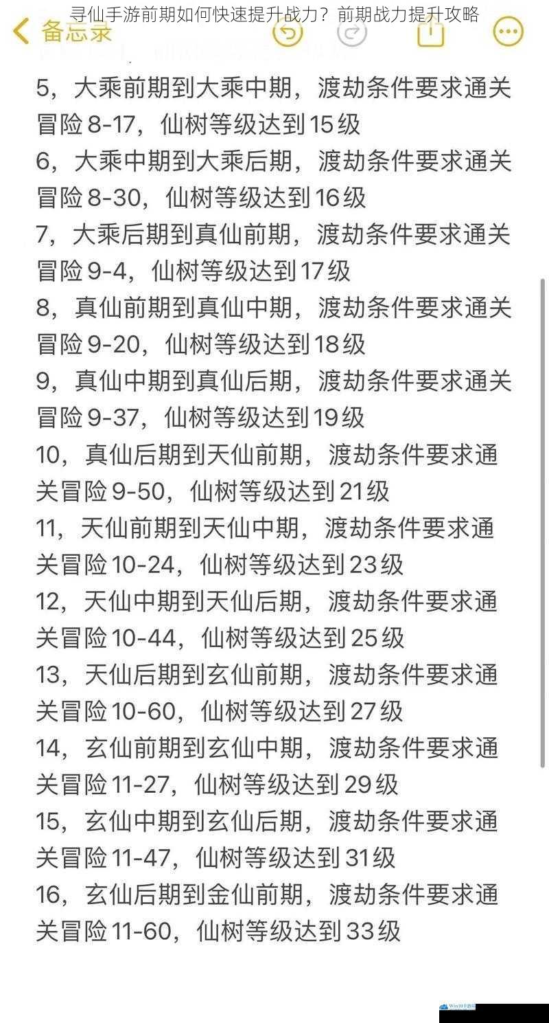 寻仙手游前期如何快速提升战力?前期战力提升攻略