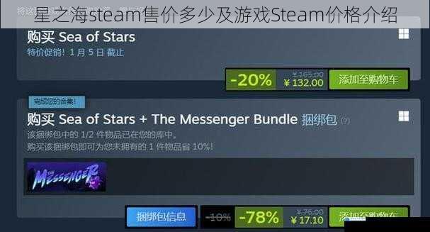 星之海steam 售价多少及游戏 Steam 价格介绍