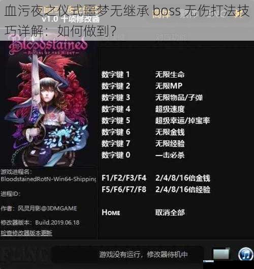 血污夜之仪式噩梦无继承 boss 无伤打法技巧详解:如何做到?