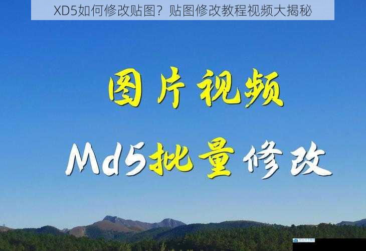 XD5 如何修改贴图?贴图修改教程视频大揭秘
