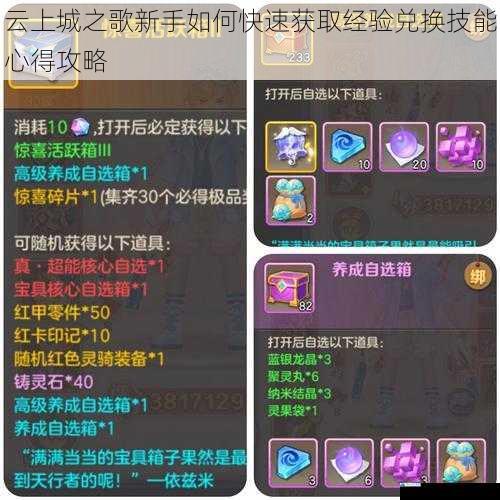 云上城之歌新手如何快速获取经验兑换技能心得攻略