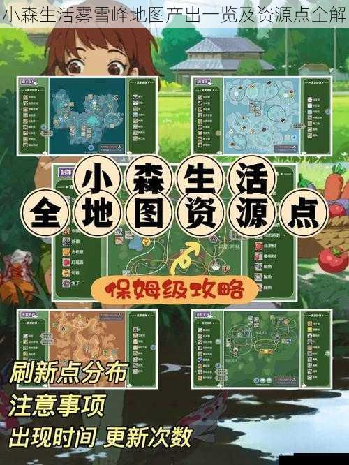 小森生活雾雪峰地图产出一览及资源点全解