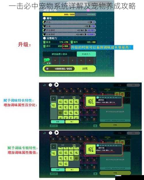 一击必中宠物系统详解及宠物养成攻略