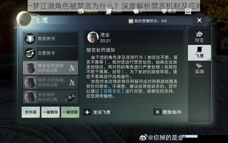 一梦江湖角色被禁言为什么?深度解析禁言机制及应对
