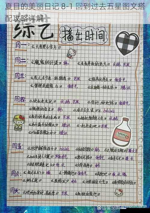 夏目的美丽日记 8 - 1 回到过去五星图文搭配攻略详解