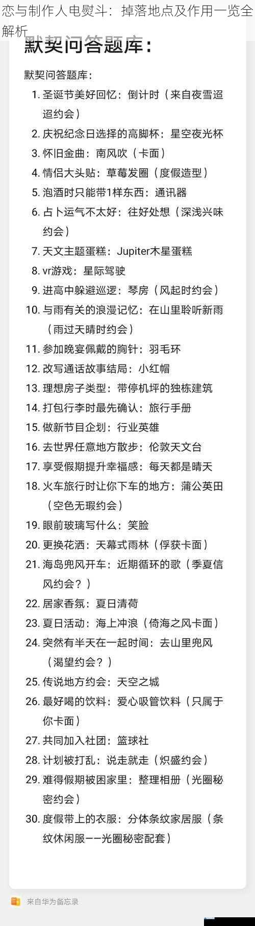 恋与制作人电熨斗:掉落地点及作用一览全解析