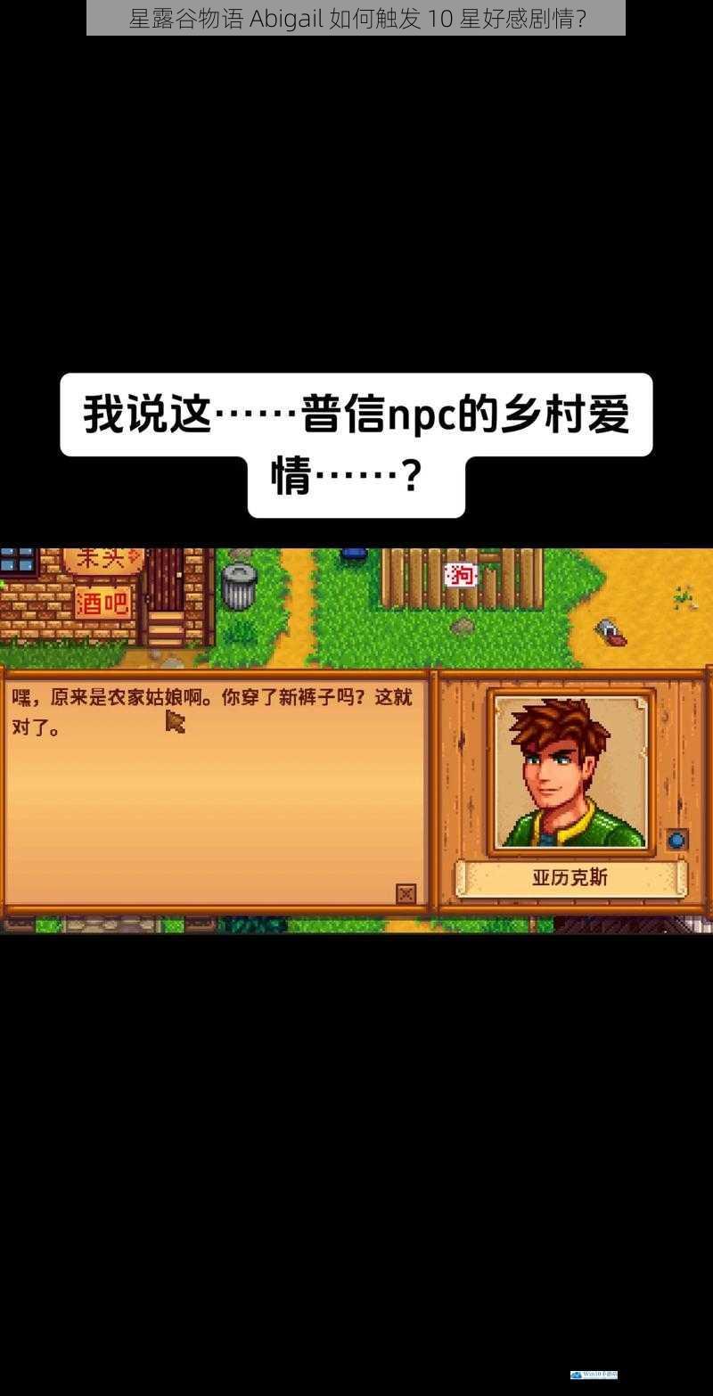 星露谷物语 Abigail 如何触发 10 星好感剧情?