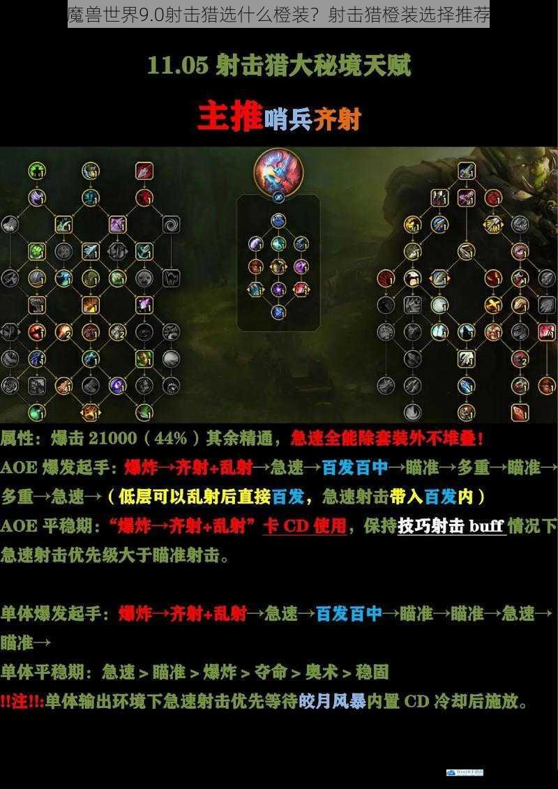 魔兽世界 9.0 射击猎选什么橙装?射击猎橙装选择推荐