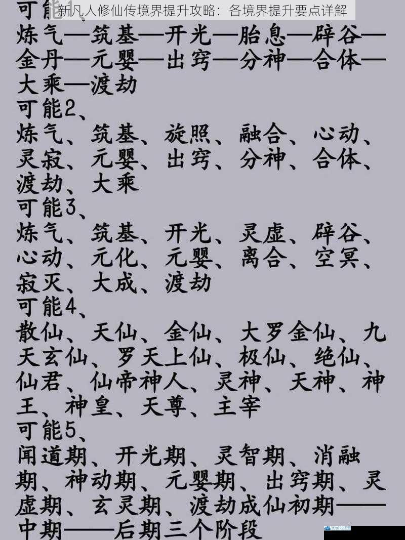 新凡人修仙传境界提升攻略:各境界提升要点详解