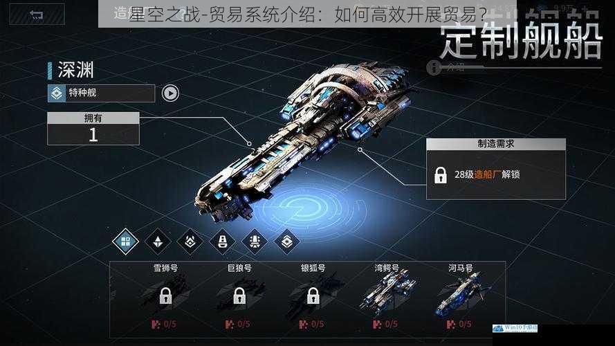 星空之战-贸易系统介绍:如何高效开展贸易?