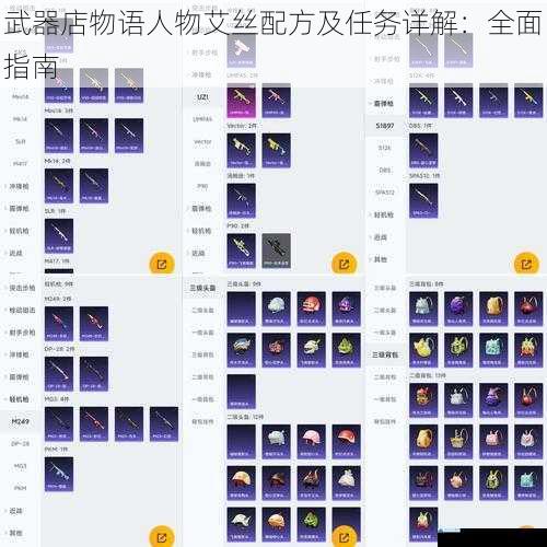 武器店物语人物艾丝配方及任务详解:全面指南