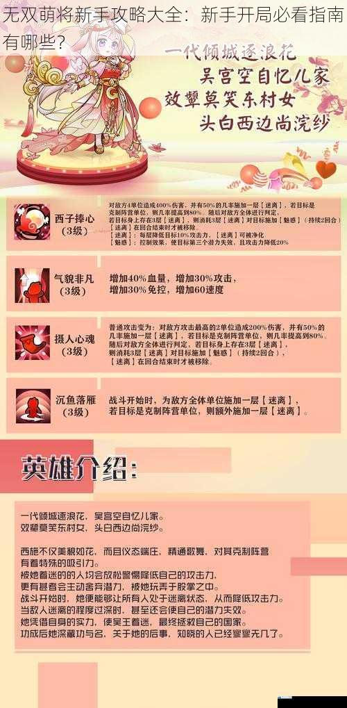 无双萌将新手攻略大全:新手开局必看指南有哪些?