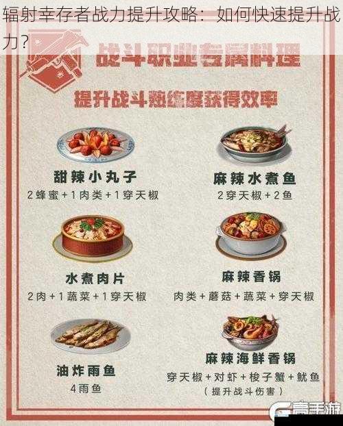 辐射幸存者战力提升攻略:如何快速提升战力?