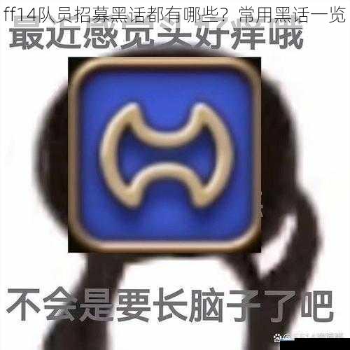 ff14 队员招募黑话都有哪些?常用黑话一览