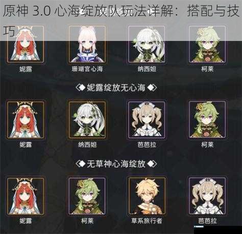 原神 3.0 心海绽放队玩法详解:搭配与技巧