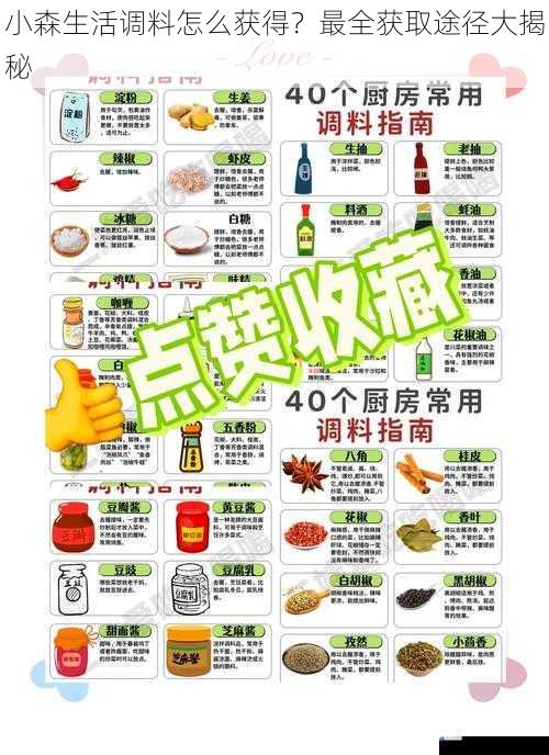 小森生活调料怎么获得?最全获取途径大揭秘