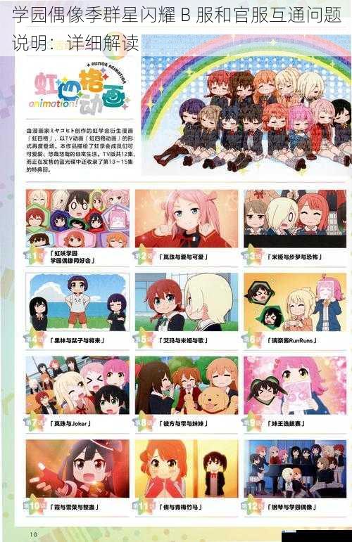 学园偶像季群星闪耀 B 服和官服互通问题说明:详细解读