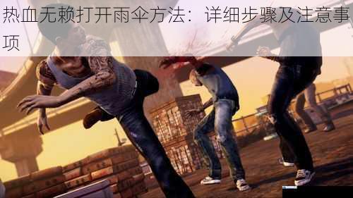 热血无赖打开雨伞方法:详细步骤及注意事项