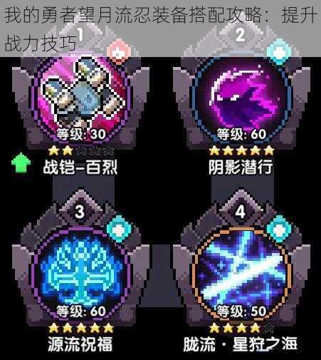 我的勇者望月流忍装备搭配攻略:提升战力技巧