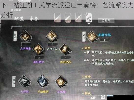下一站江湖Ⅰ武学流派强度节奏榜:各流派实力分析