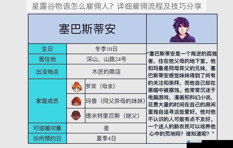 星露谷物语怎么雇佣人?详细雇佣流程及技巧分享