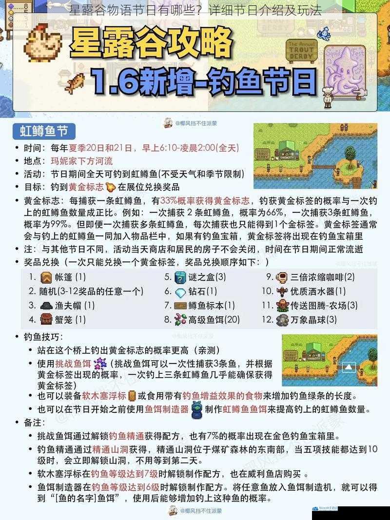 星露谷物语节日有哪些?详细节日介绍及玩法