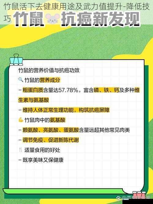 竹鼠活下去健康用途及武力值提升 - 降低技巧
