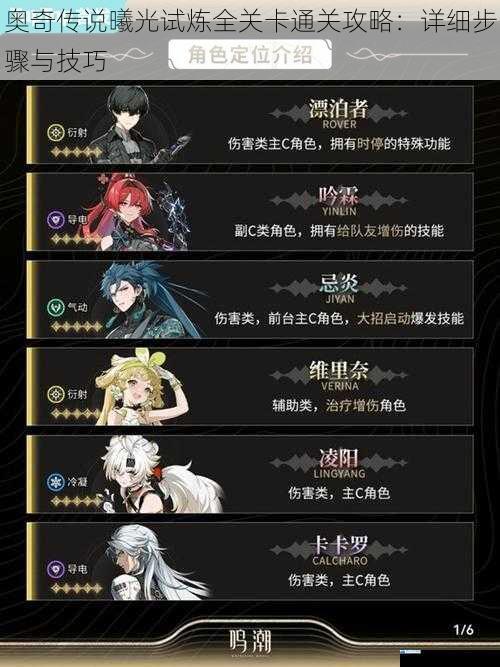 角色搭配与培养