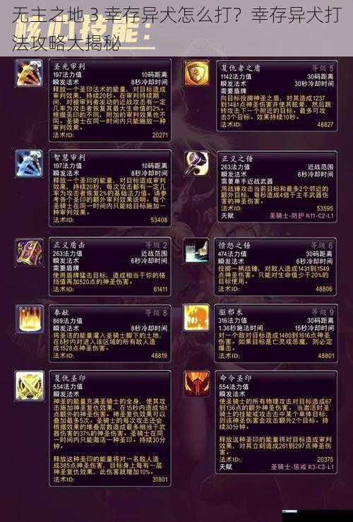 武器选择至关重要