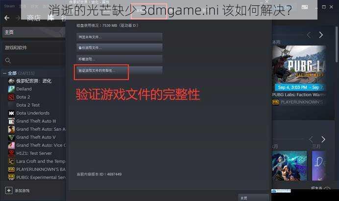 检查游戏文件完整性