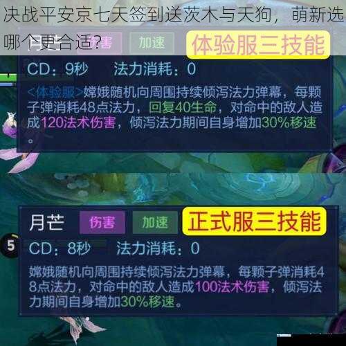 技能特点对比