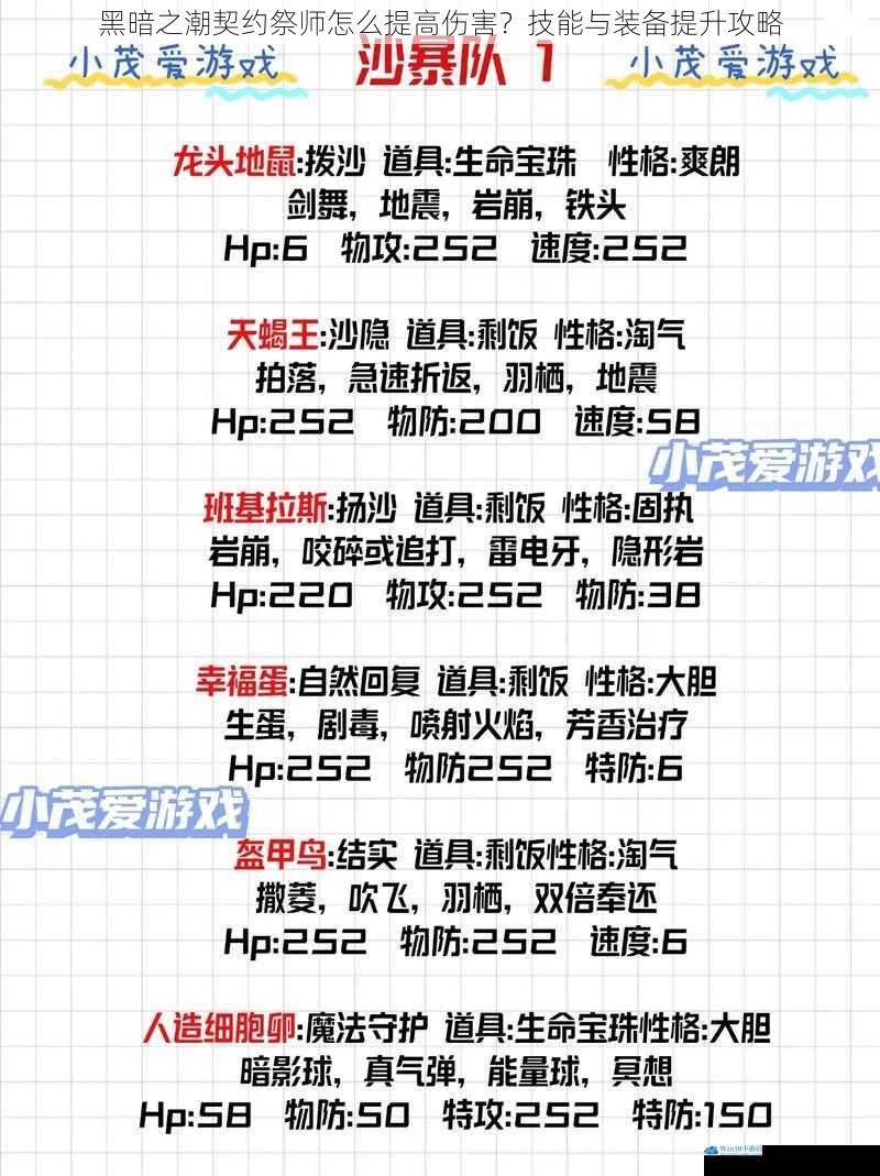 技能搭配:发挥最大输出