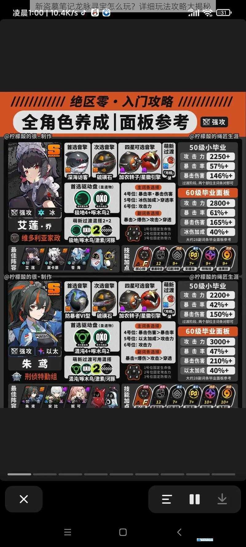 角色选择与养成