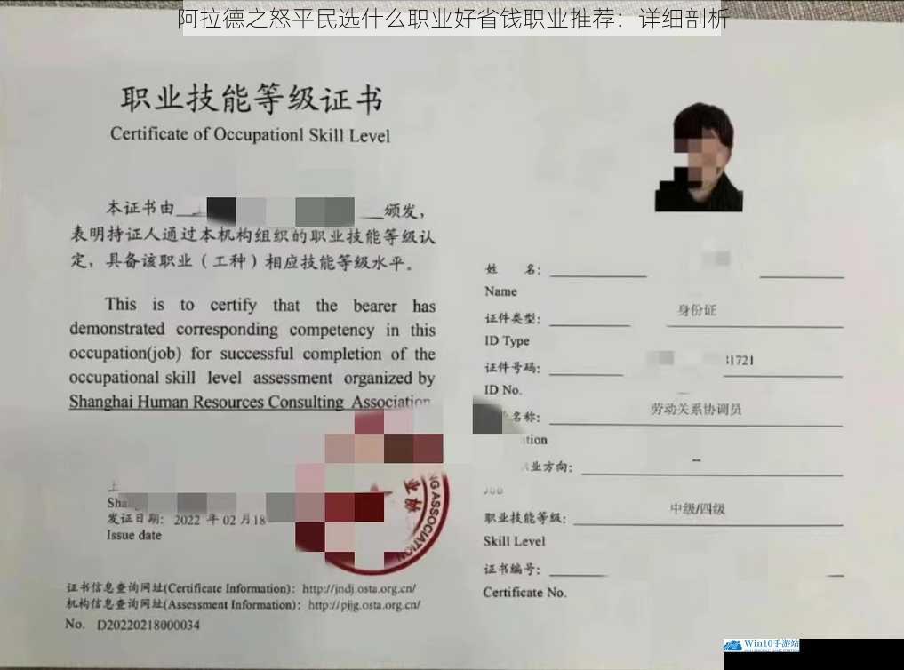 职业技能特点