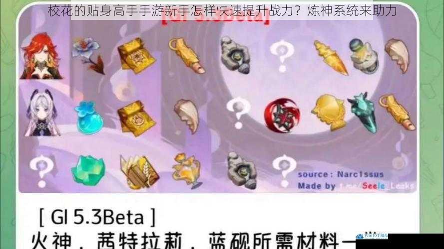 选择合适的炼神材料