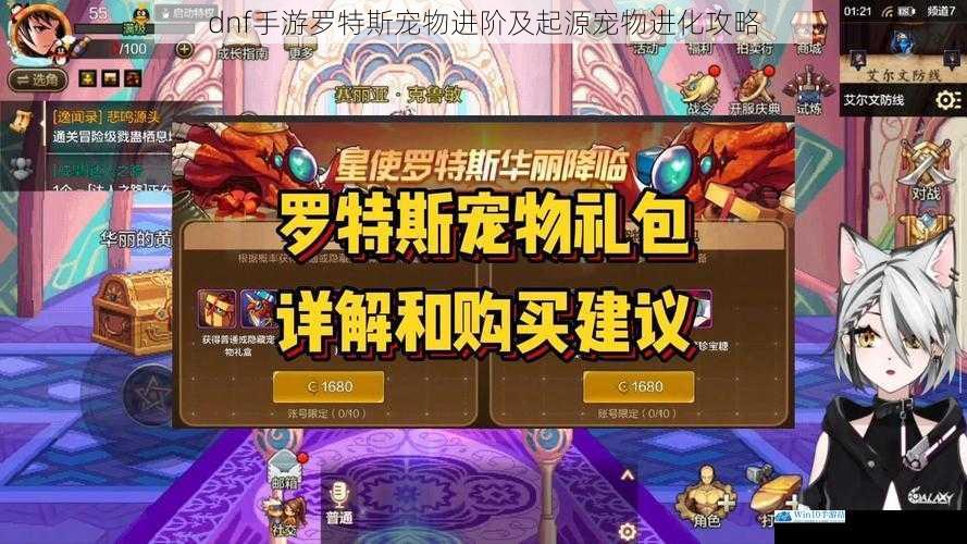 dnf手游罗特斯宠物进阶及起源宠物进化攻略