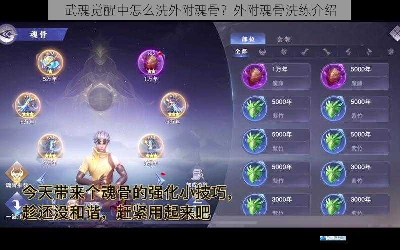 武魂觉醒中怎么洗外附魂骨?外附魂骨洗练介绍