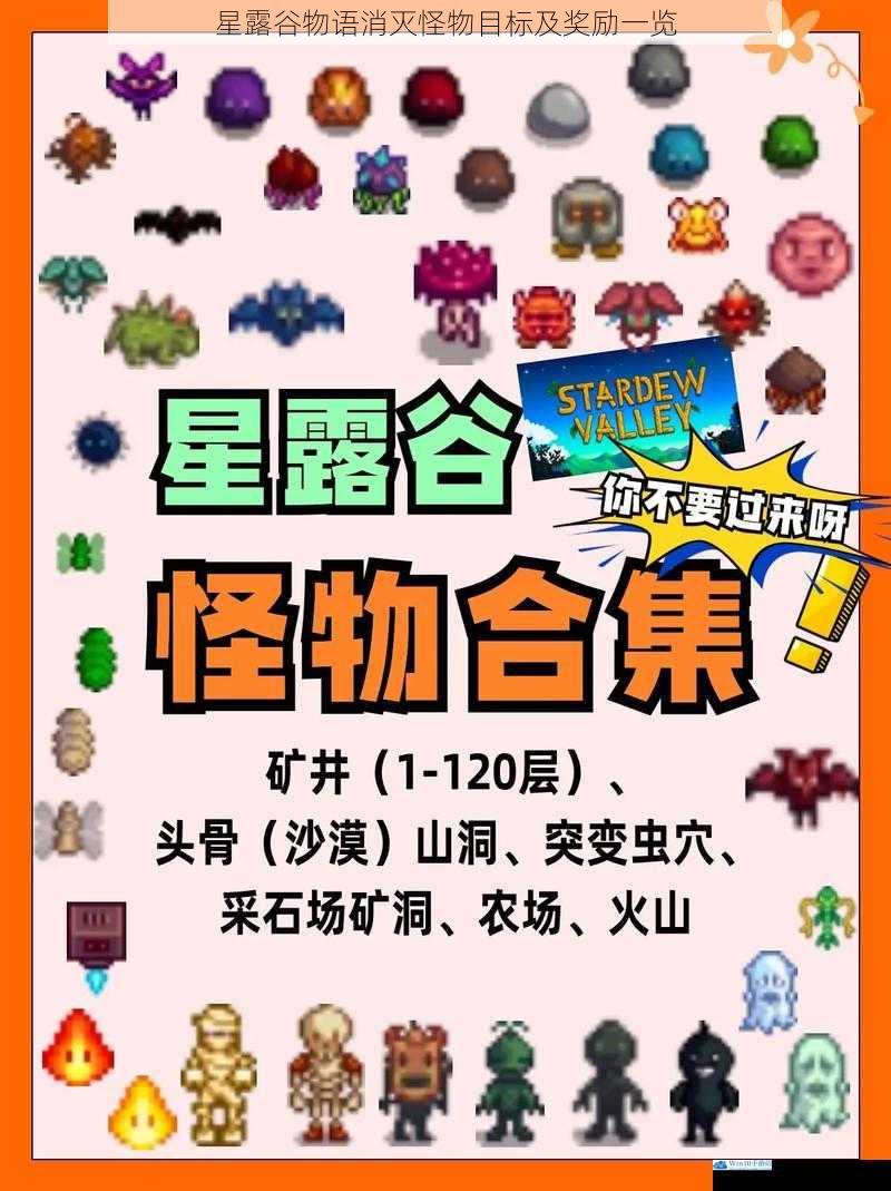 星露谷物语消灭怪物目标及奖励一览