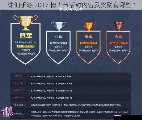 诛仙手游 2017 情人节活动内容及奖励有哪些?