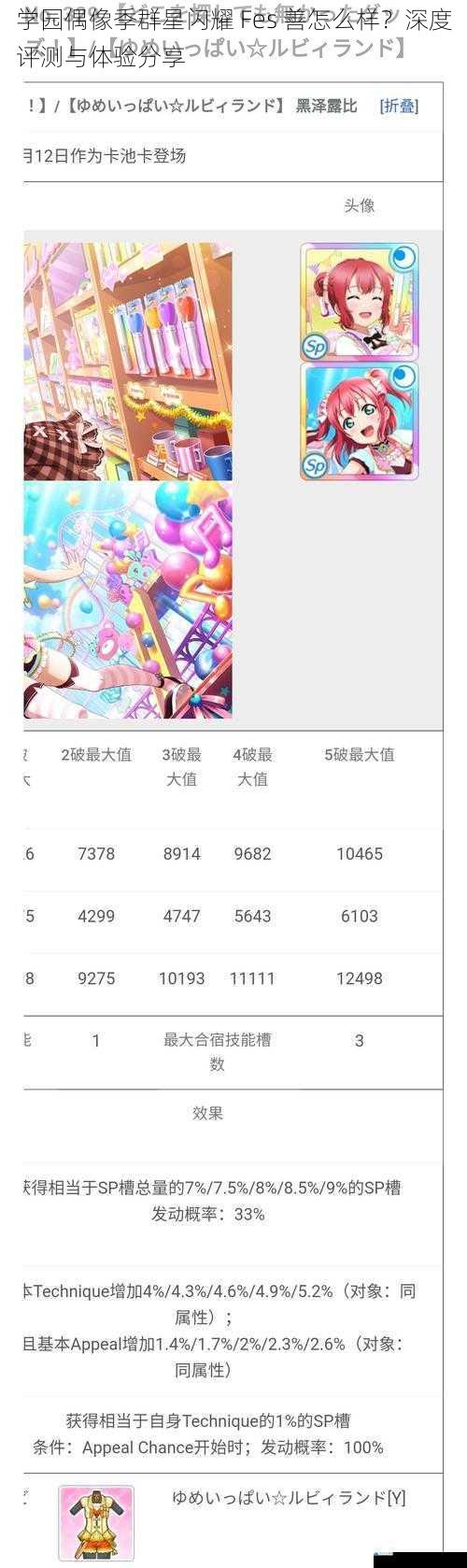 学园偶像季群星闪耀 Fes 善怎么样?深度评测与体验分享