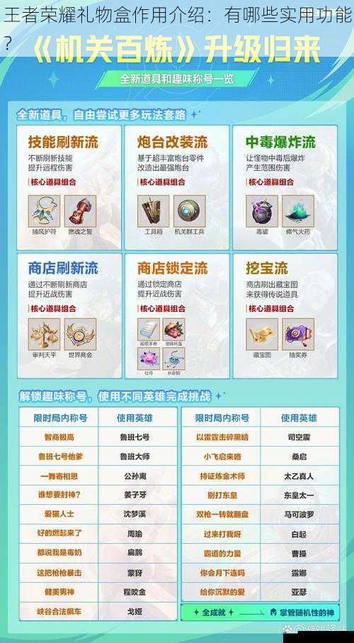王者荣耀礼物盒作用介绍:有哪些实用功能?
