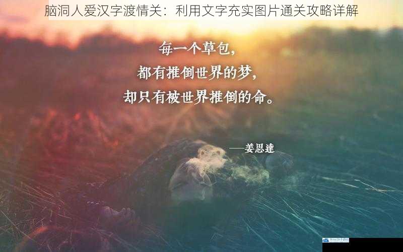 脑洞人爱汉字渡情关:利用文字充实图片通关攻略详解