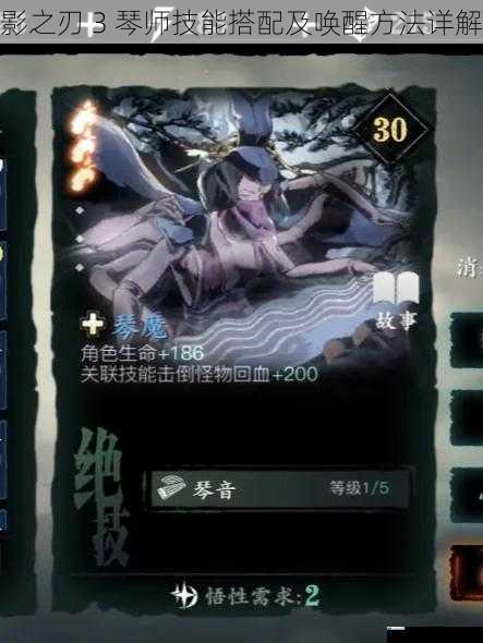 影之刃 3 琴师技能搭配及唤醒方法详解