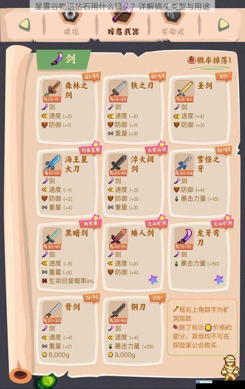 星露谷物语钻石用什么镐头?详解镐头类型与用途